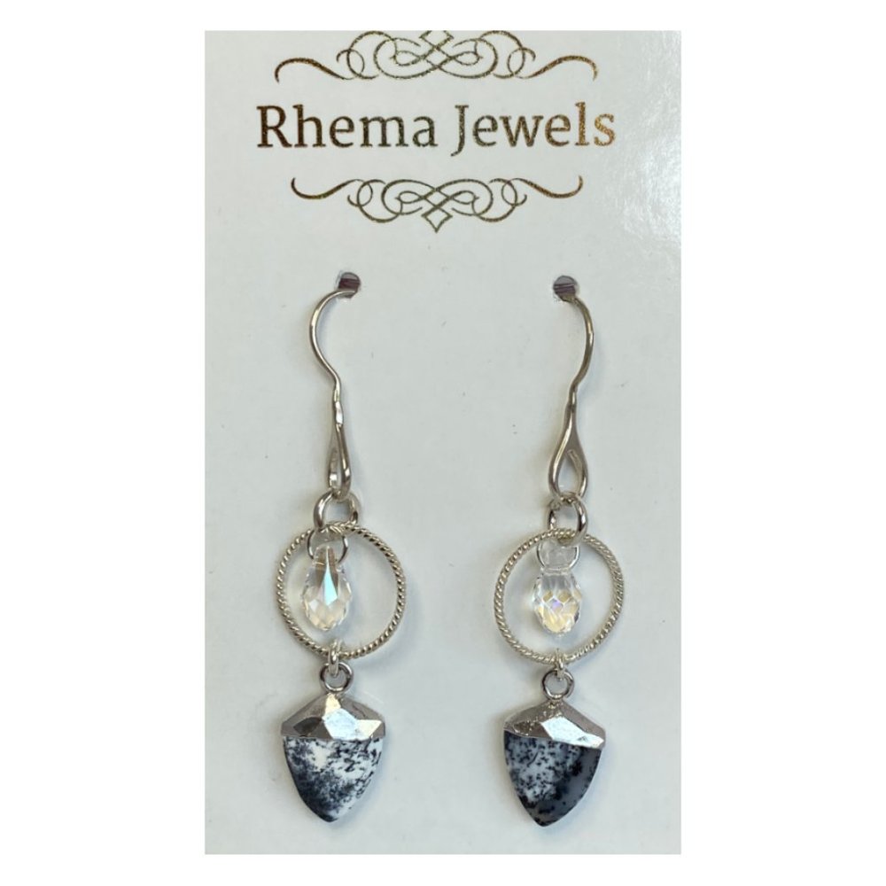 Rhema Jewels Dendrite Opal SWAROVSKI Earring